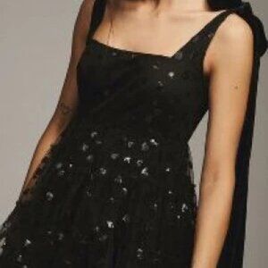 Geisha Designs Sleeveless Square-Neck Sequin Mini Dress